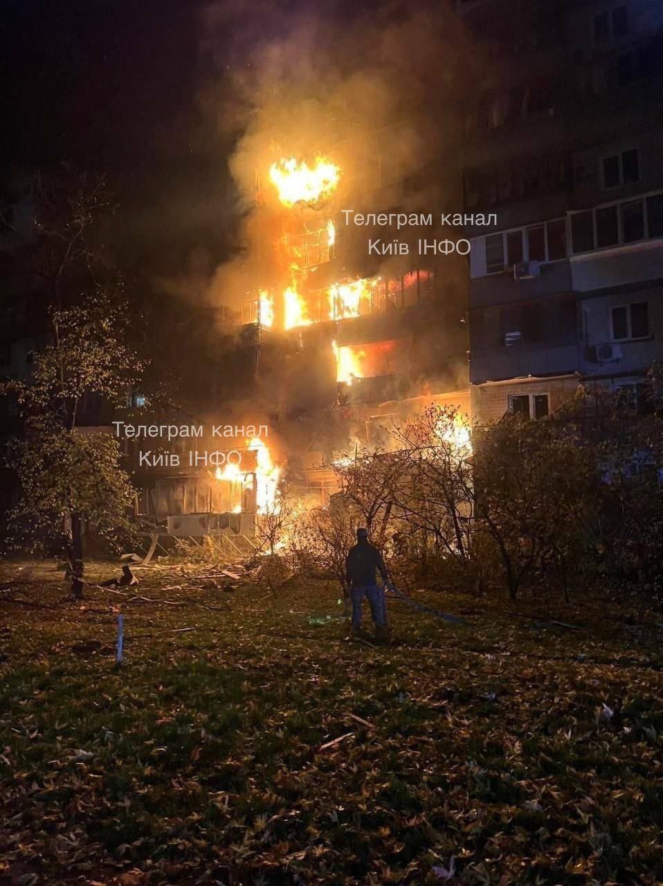 At least 14 injured, including 4 children, in Kyiv amid Russian drone attack on residential buildings