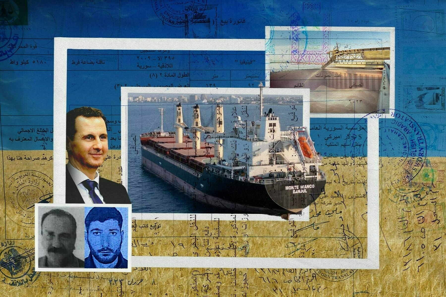 Ships accused of stealing Ukrainian grain linked to Assad regime front