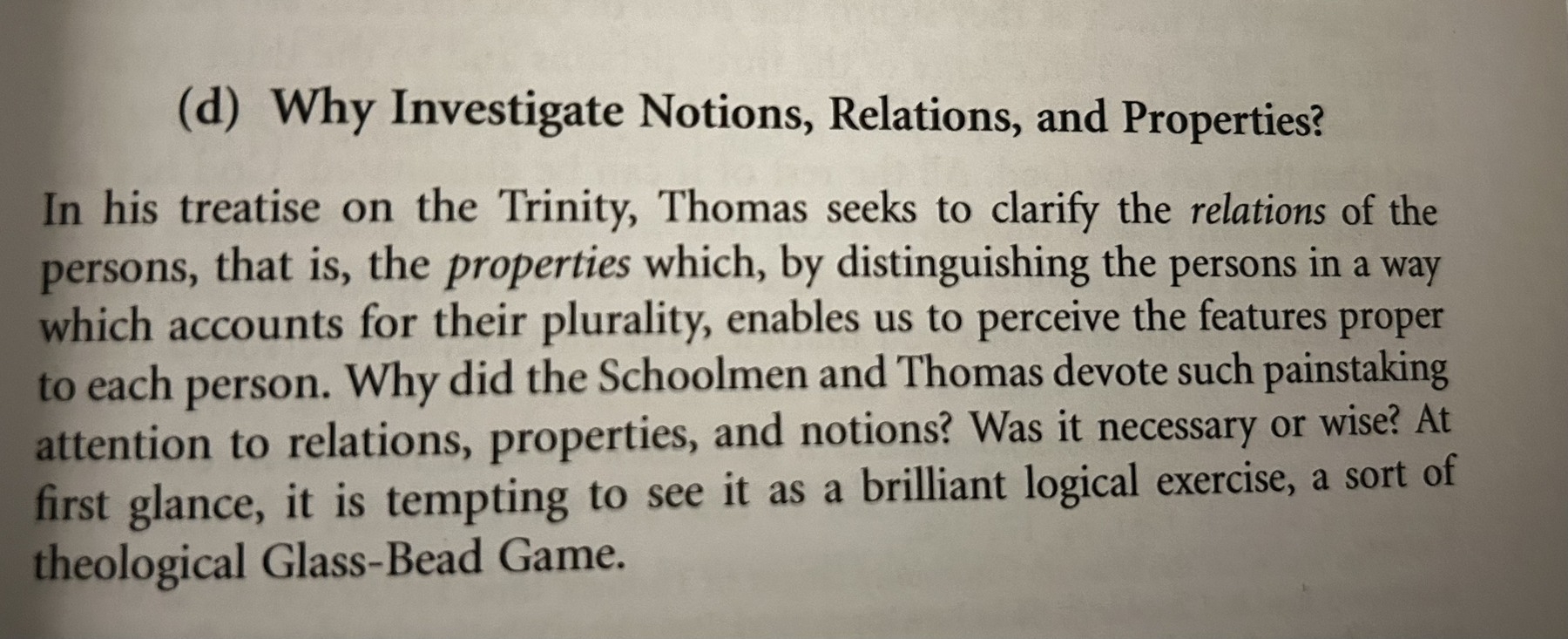 Text from a book on the Trinity by Gilles Emery which includes a reference to The Glass Bead Game. 