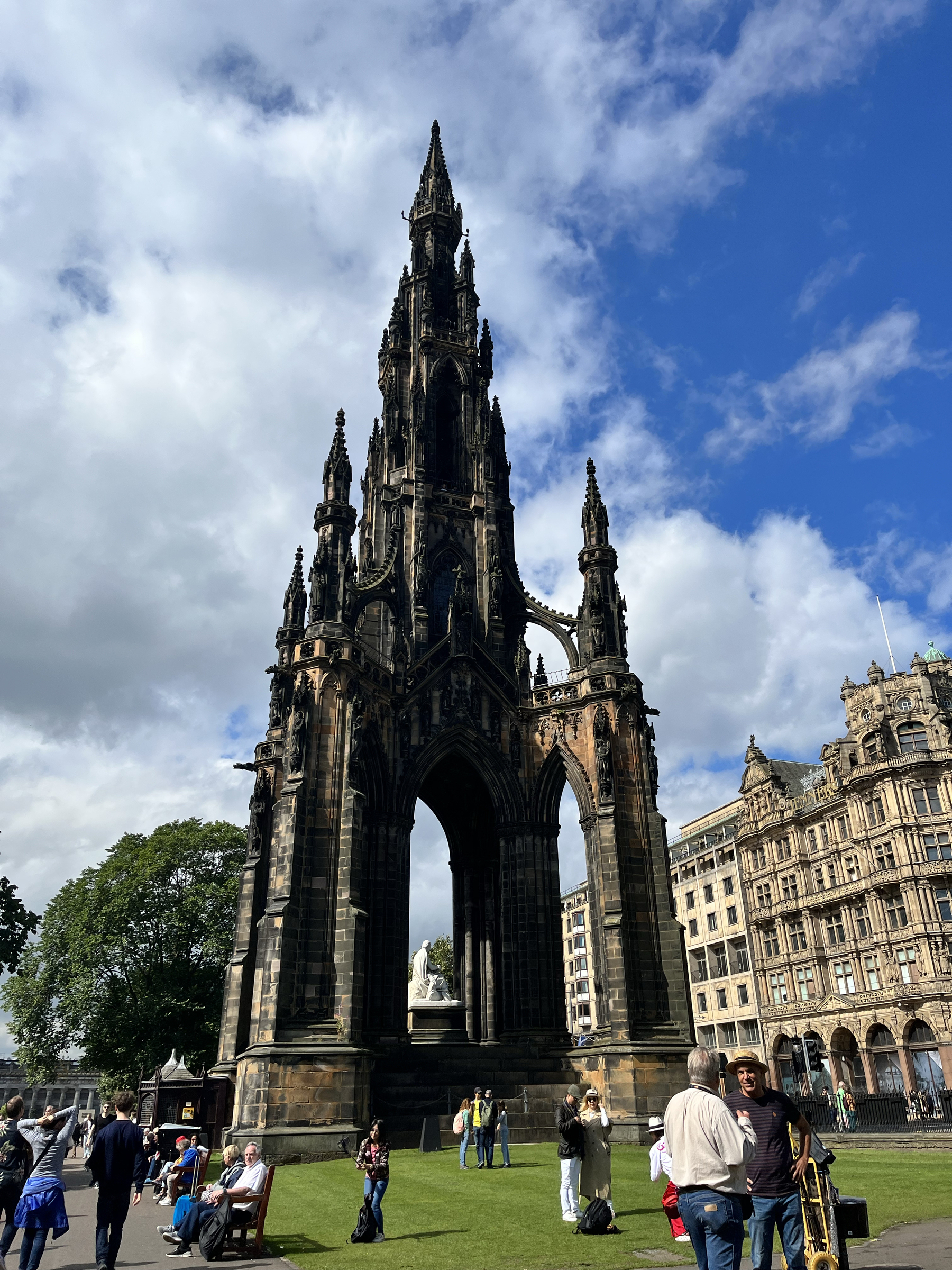 Scott Monument on a sunny day in Edinburgh