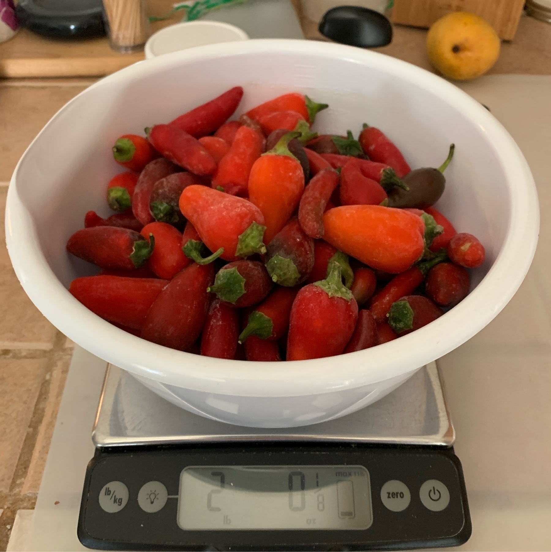 weighed peppers
