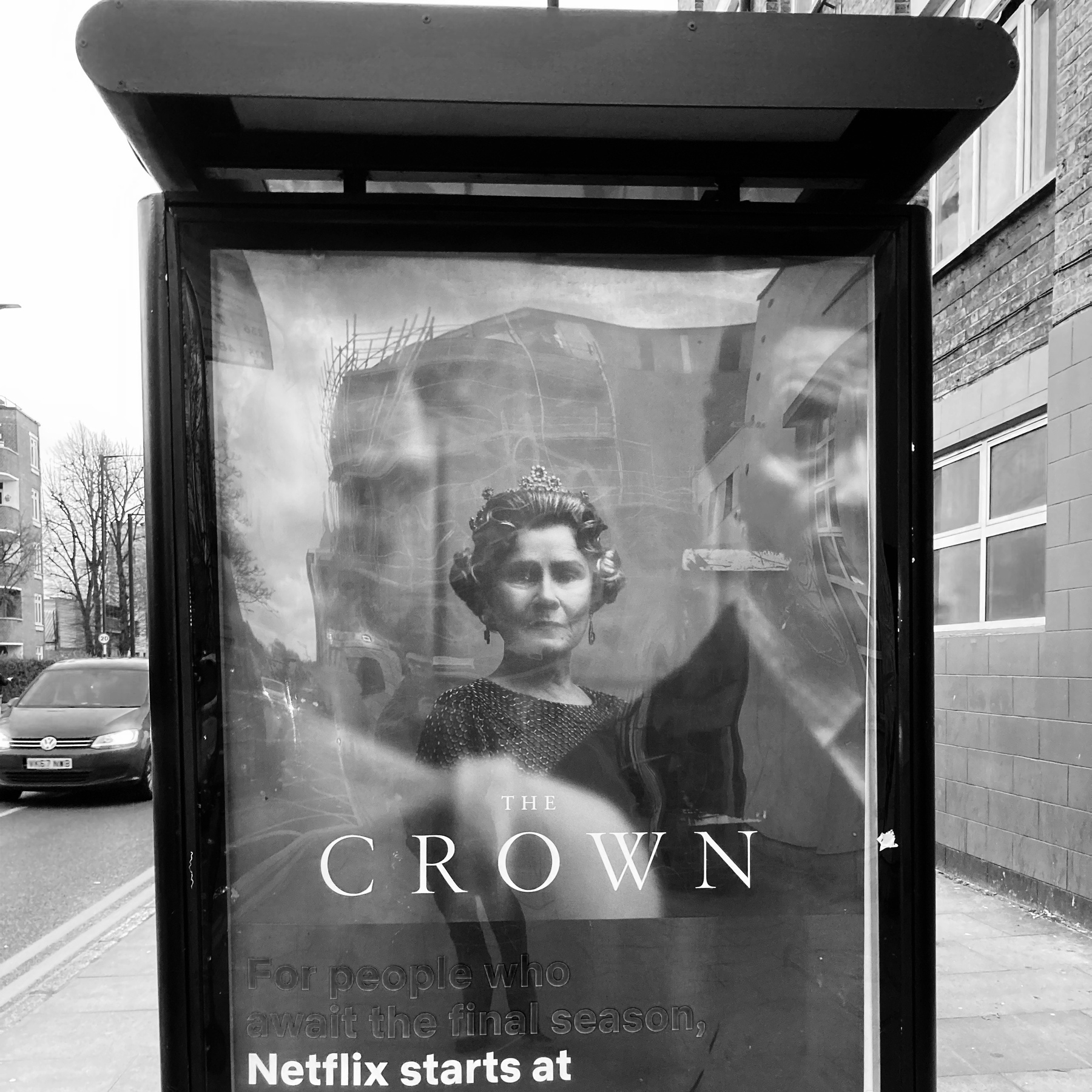 Netflix poster on a bus stop in Homerton