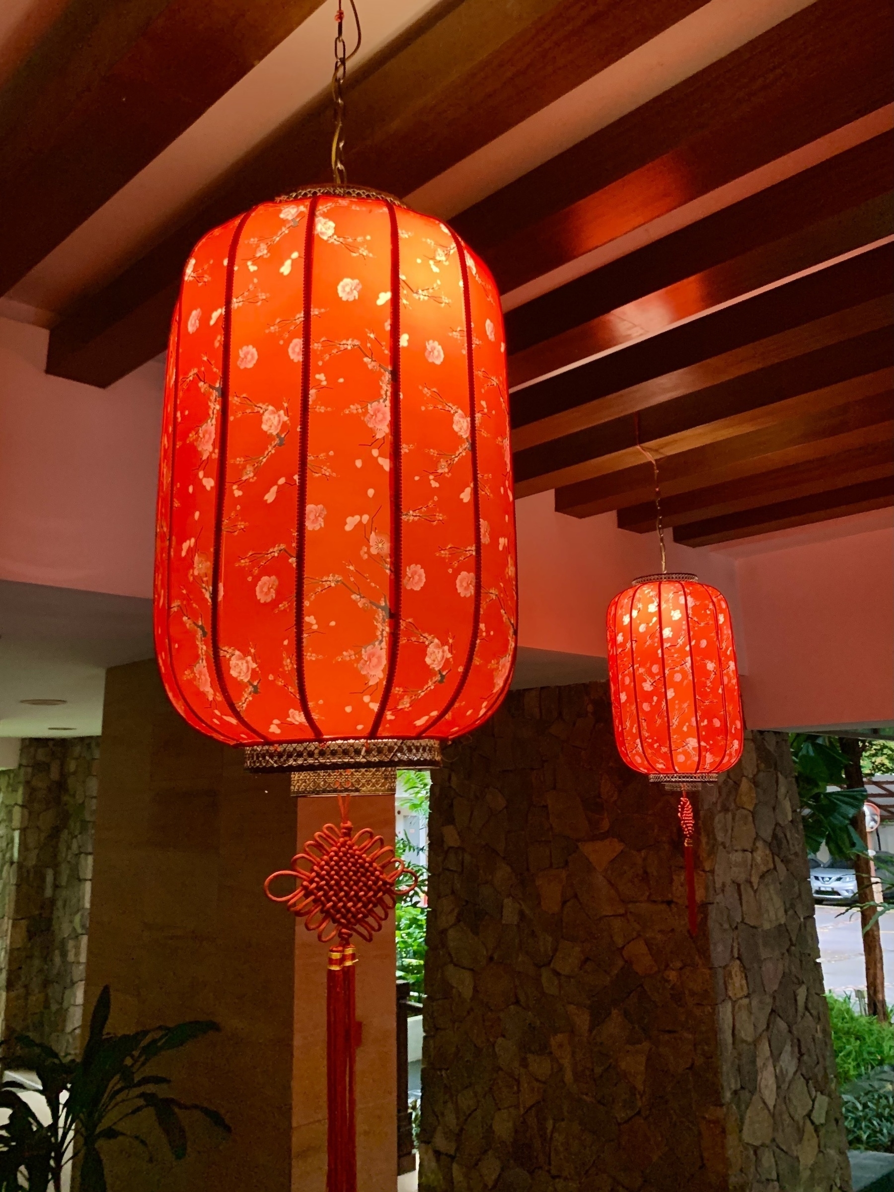 Red lantern decorations for Chinese new year celebration