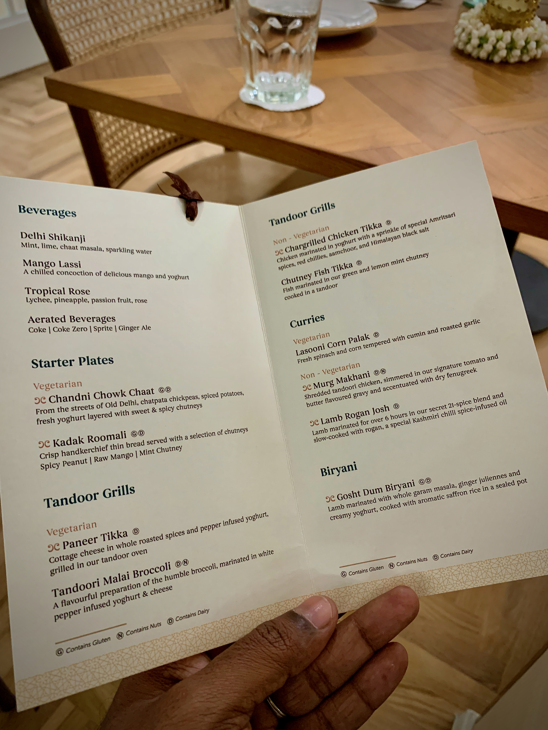 The menu of the 5 course meal that was served at the opening of Copper Grillhouse restaurant in Kuala Lumpur