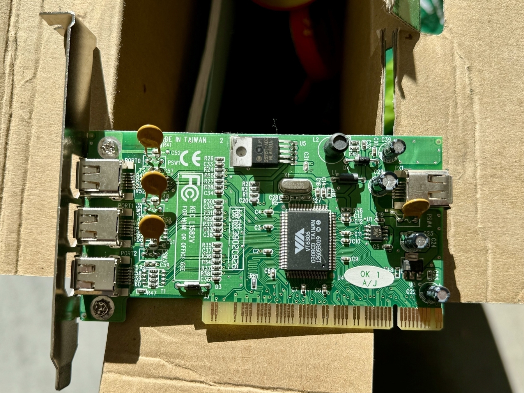 A FireWire expansion card