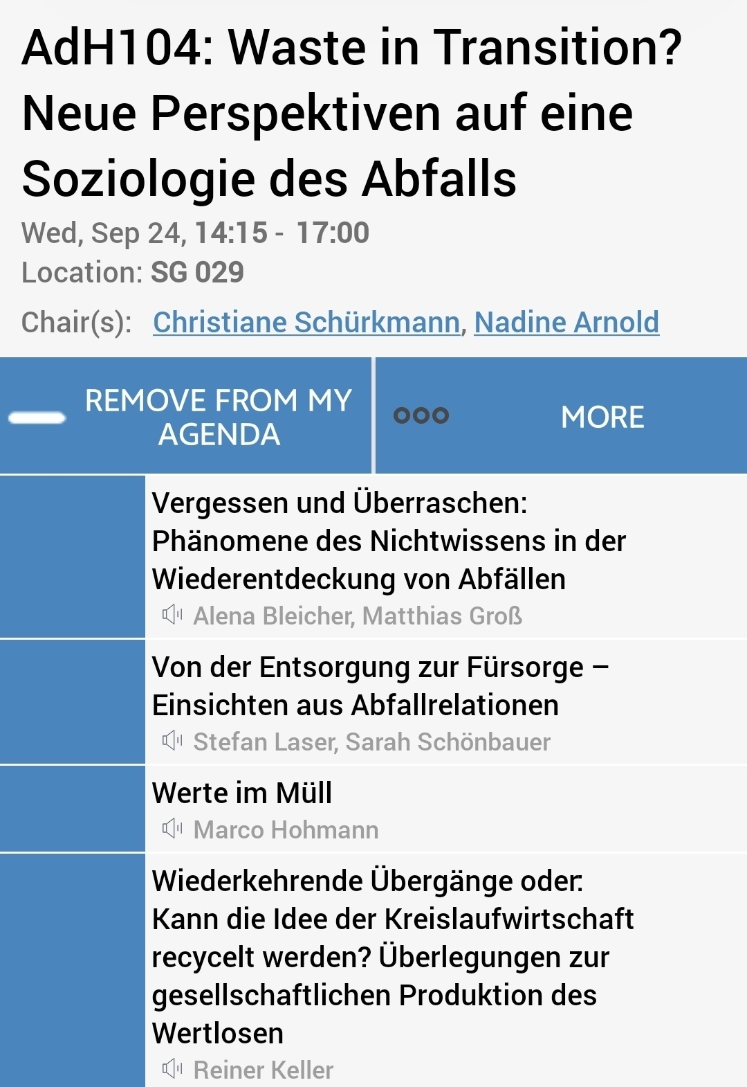 Screenshot aus dem Programm. Wir tragen for zu Fürsorge, Ed wird ein Schema serviert