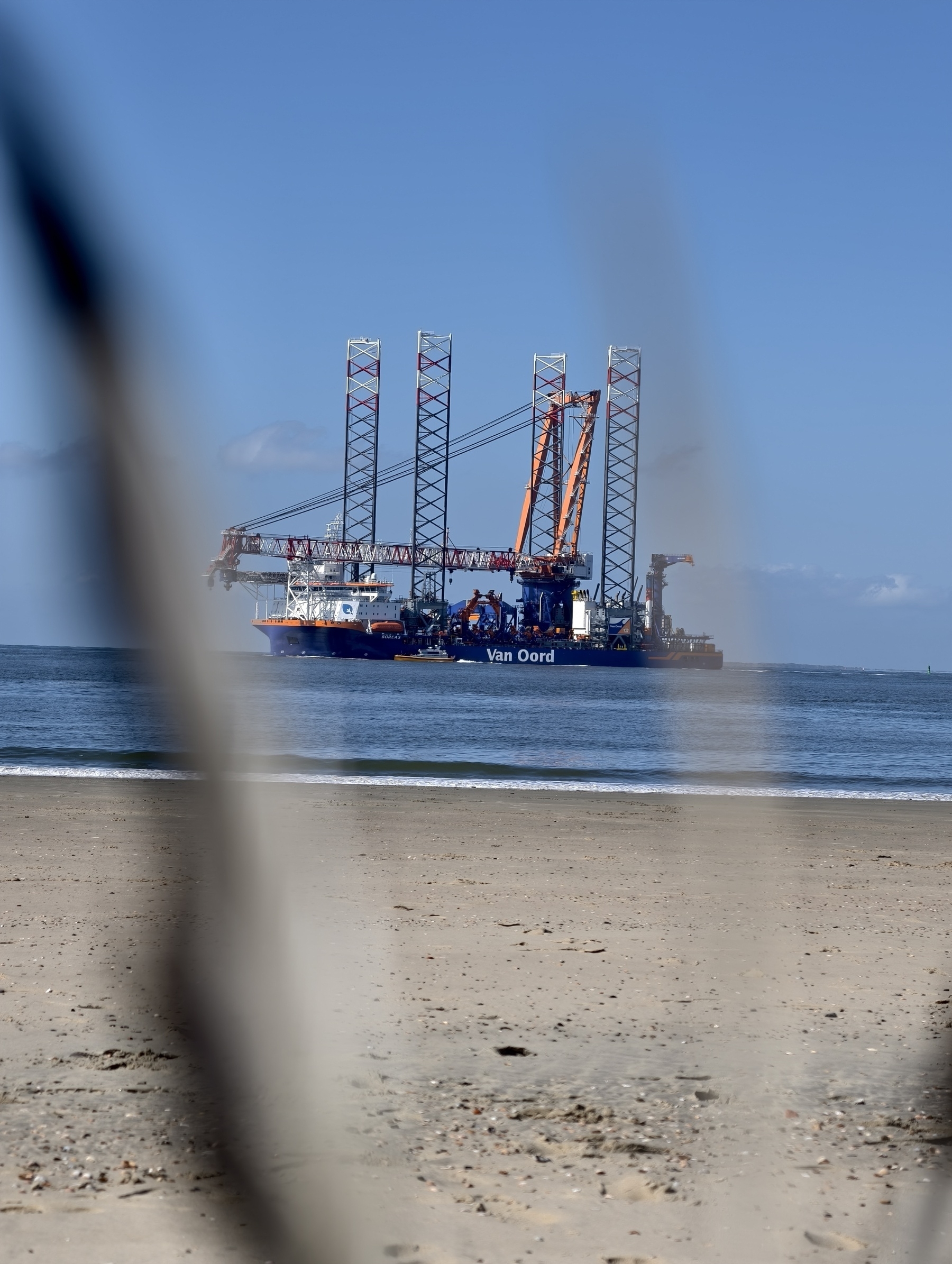 The Van Oord, a rather new vessel that builds foundations and more for offshore wind power