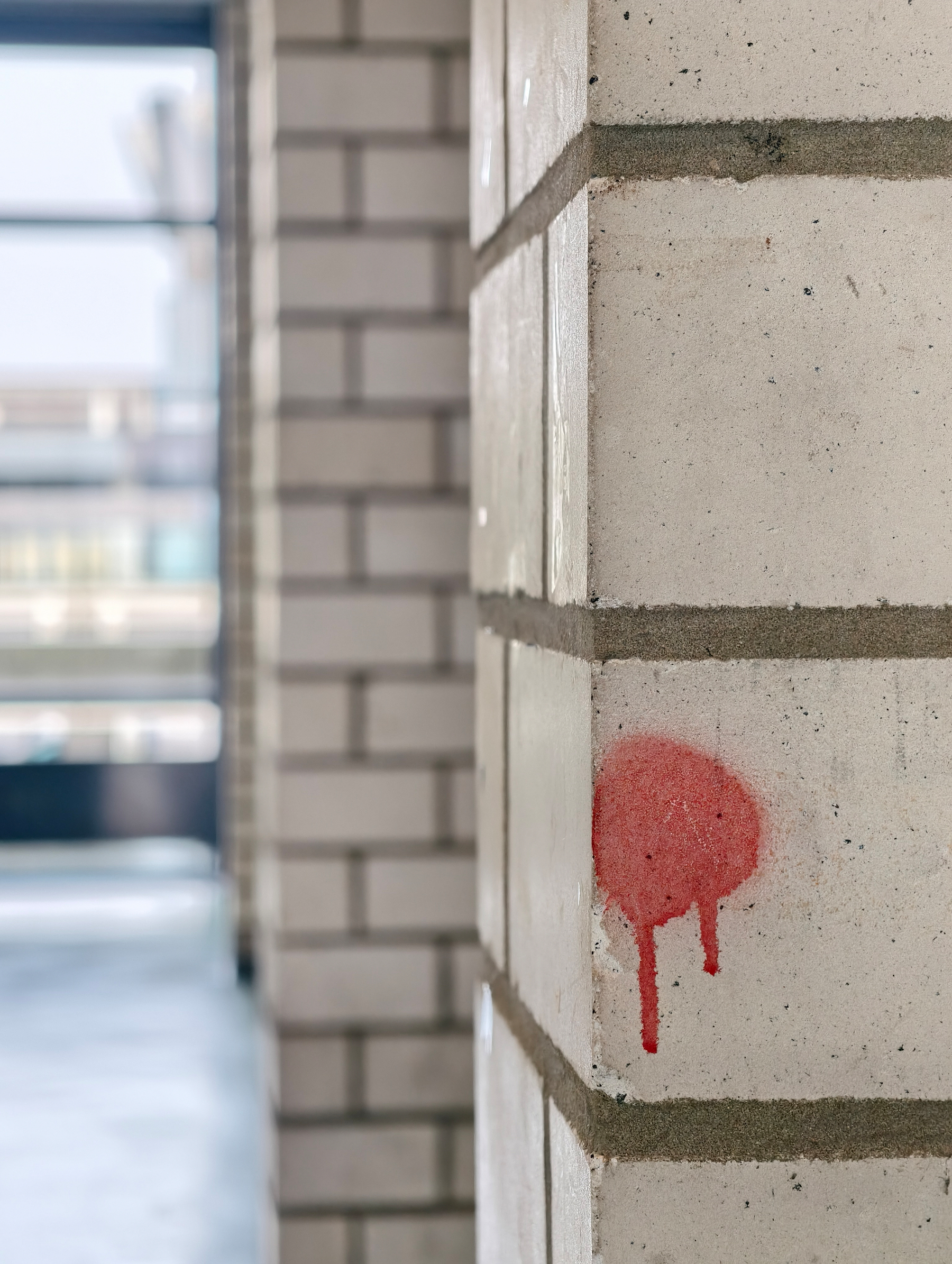 Snapshot of a concrete wall close to our upcoming registration desk