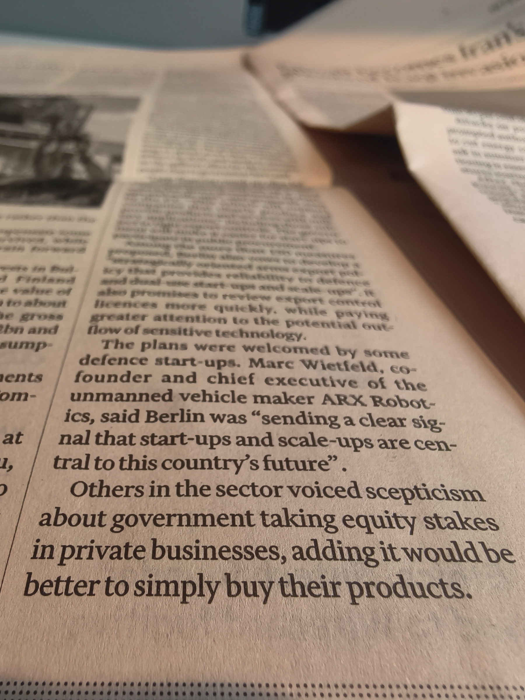 Photo form an FT.com article, with the last paragraph paraphrasing industry exports that partly don't like these semi-direct state investment;  they would rather just have the orders, which is an astounding statement on its own 
