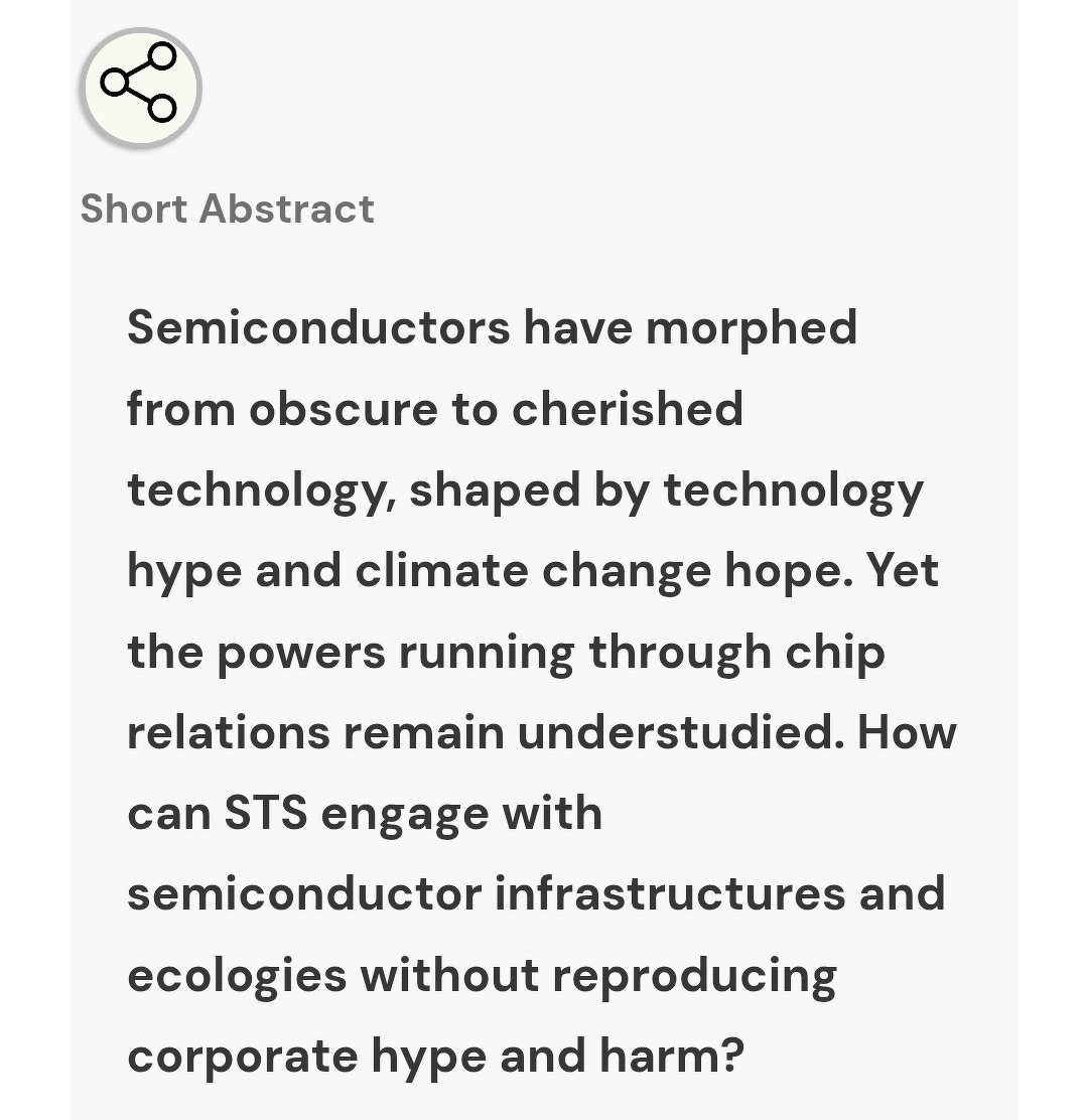 Snapshot from the Programme, which describes our panel. How to engage with the industry without reproducing hype and harm?