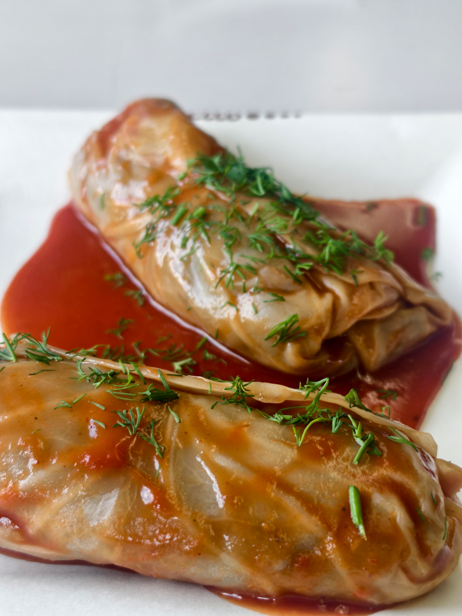 Picture of a vegan cabbage served by the Polish railway