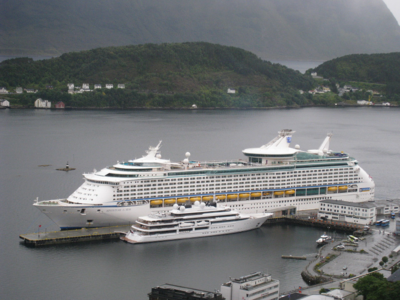 Norway scenery with Cruise Ship