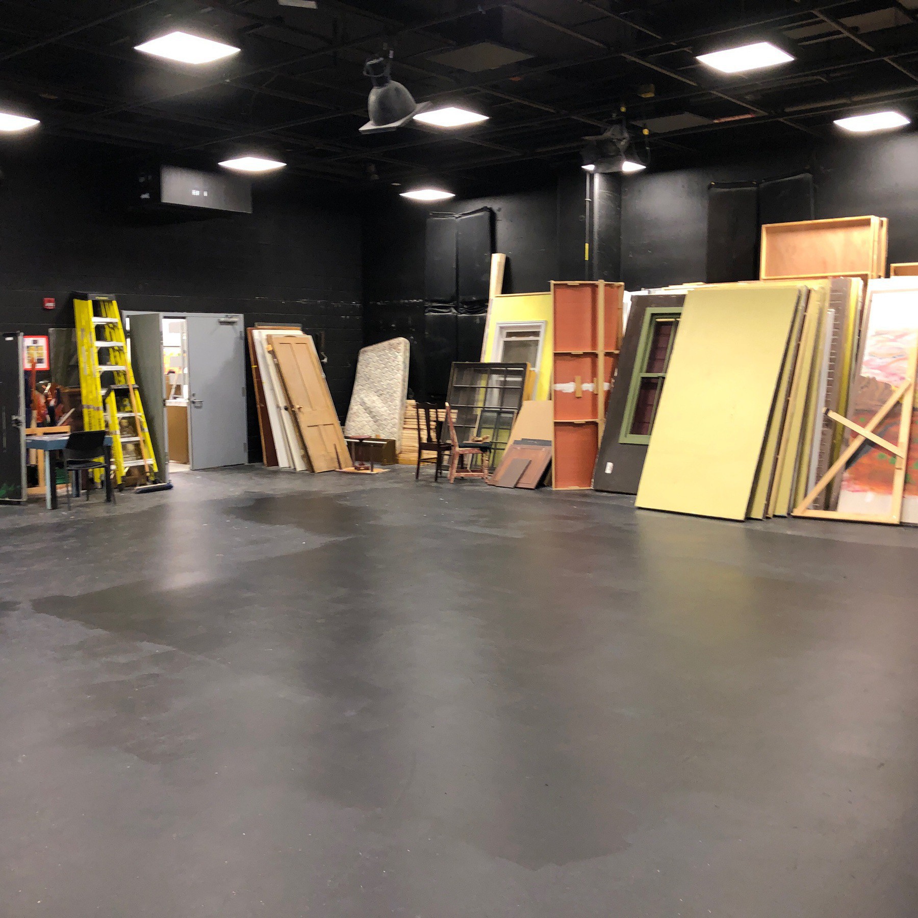 Empty film production studio.