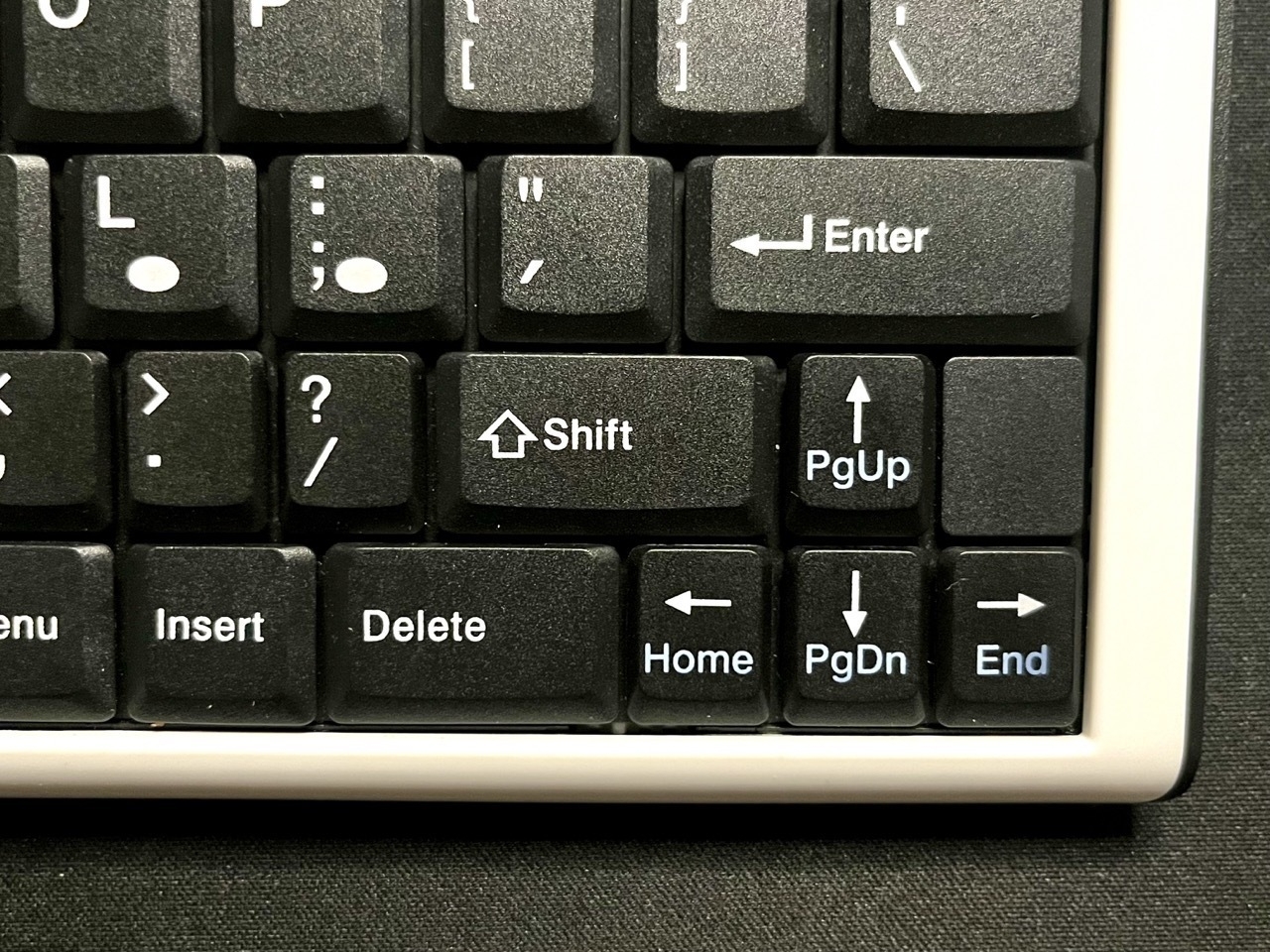 Close up of the Forte Keyboard layout adjustments