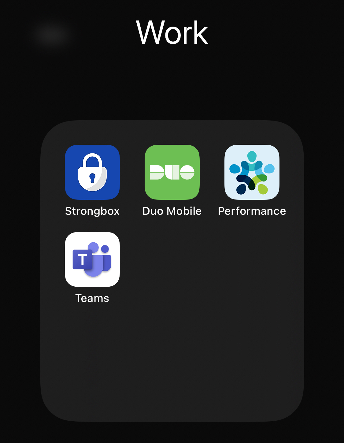 Some of the work apps in a screenshot off my phone