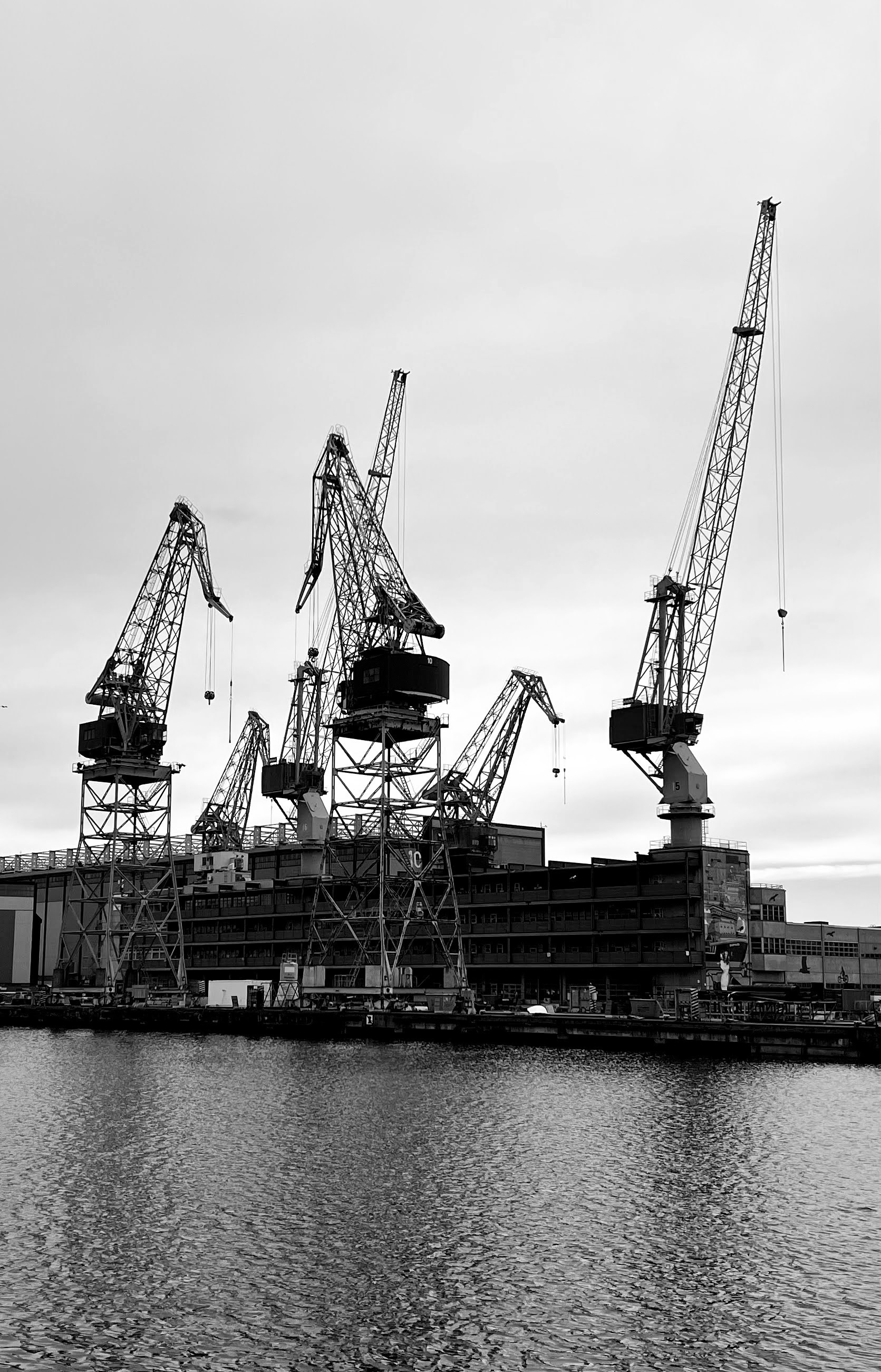 Cranes of Helsinki shipyard