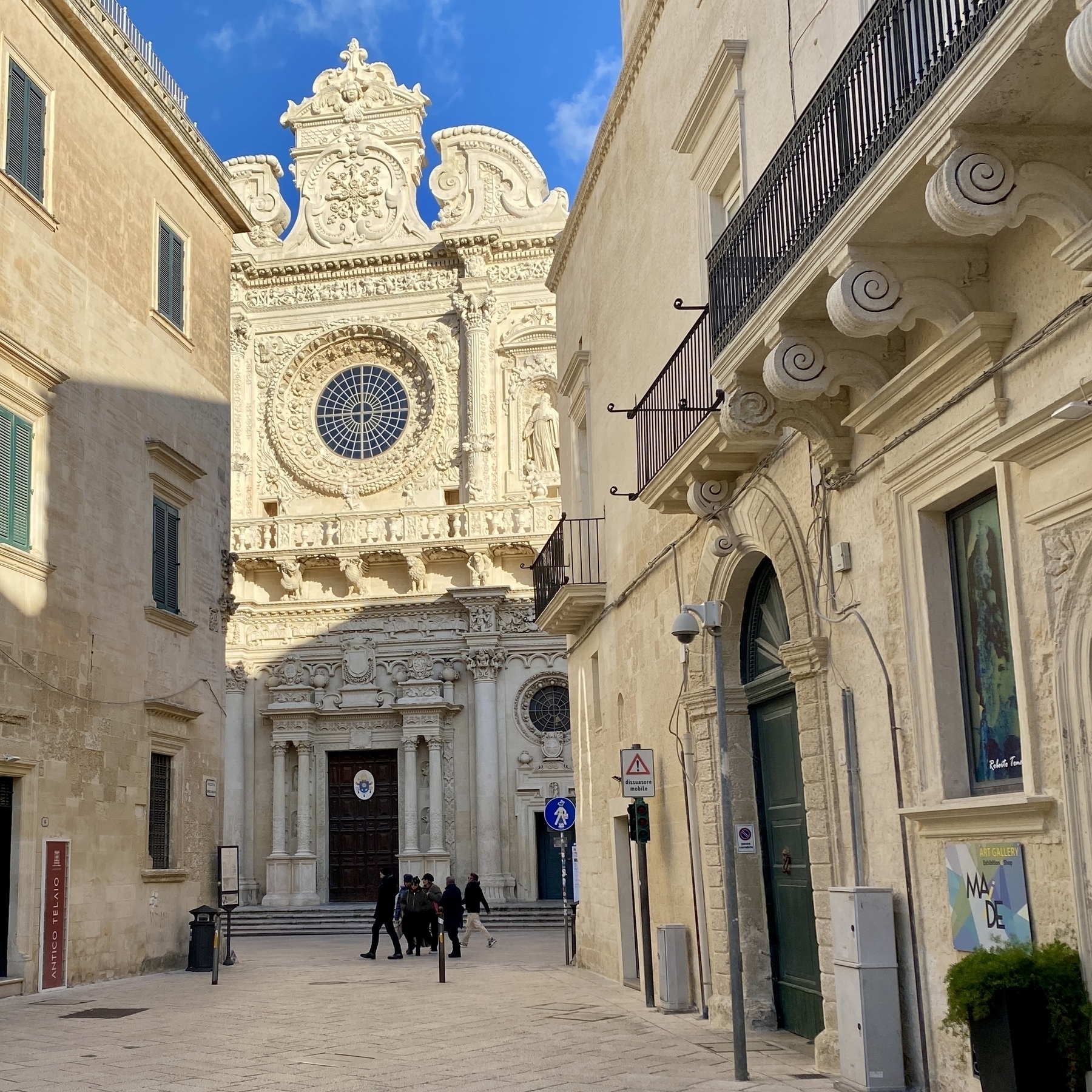 The front of Santa Croce church in Lecce, Italy