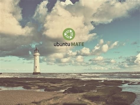 Ubuntu mate wall paper with a new Brighton lighthouse apparently