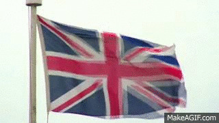 union jack (British flag) fluttering