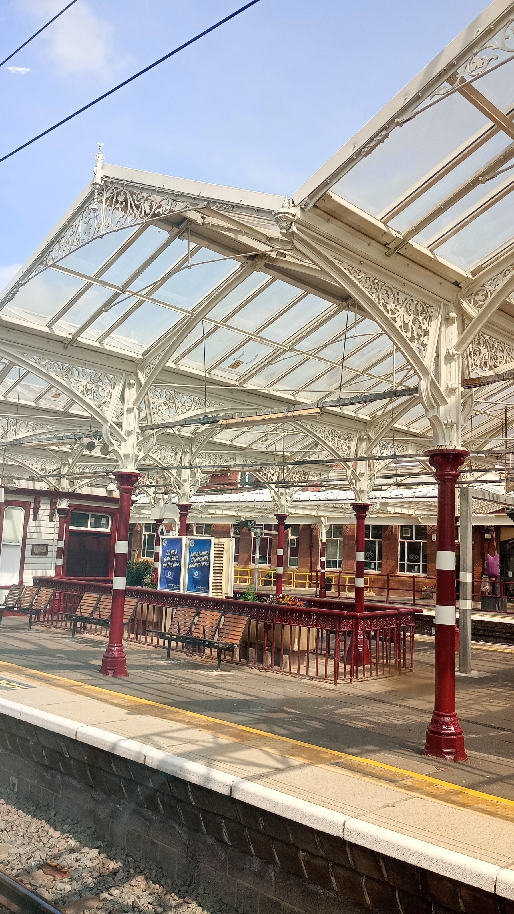 Beautiful iron and glass roofing at Ketterin