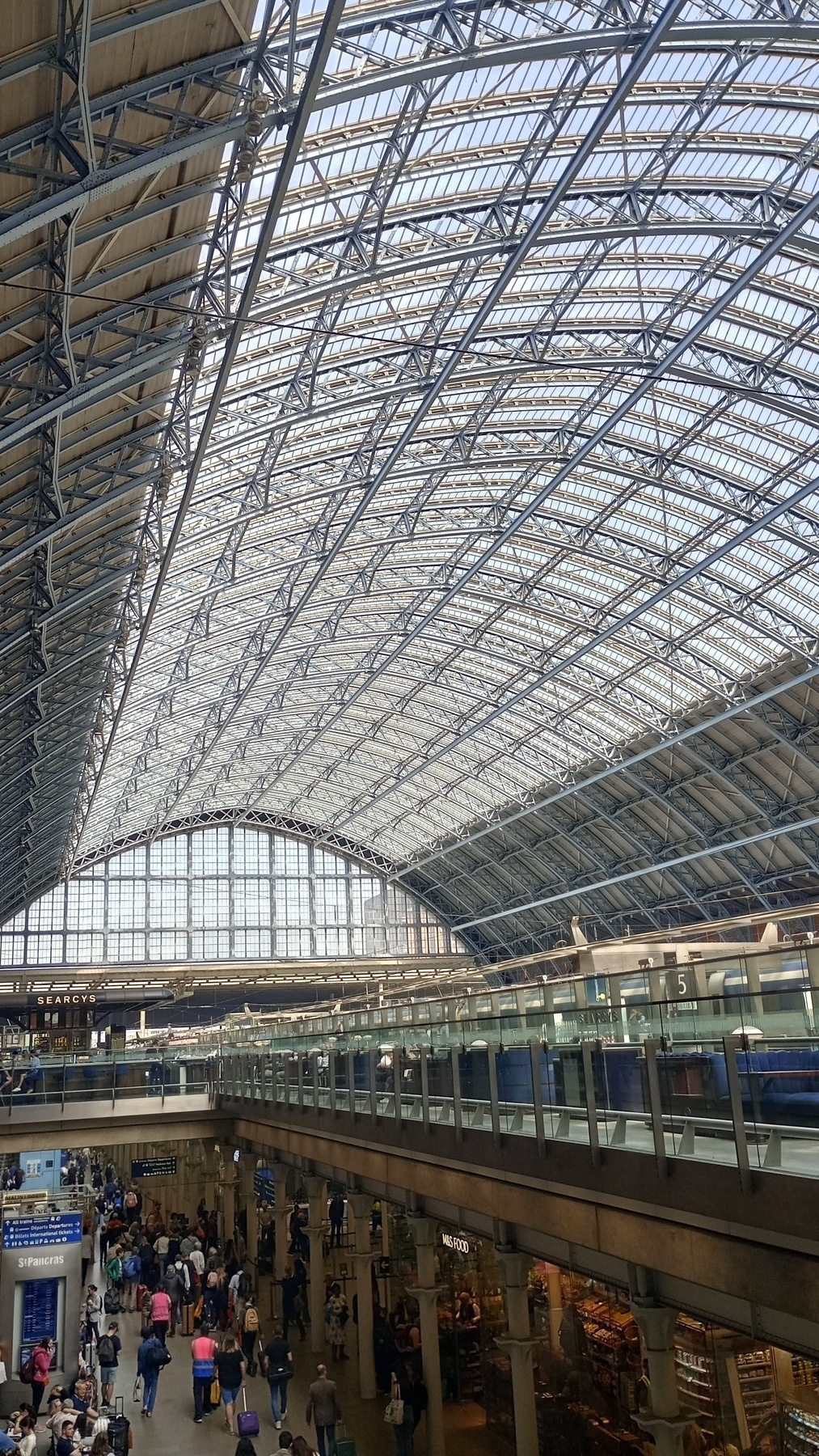 glass roof at St Pancras