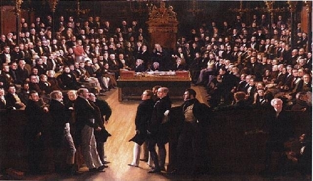 Detail from the picture commemorating the passing of the Great Reform Act in 1832. 