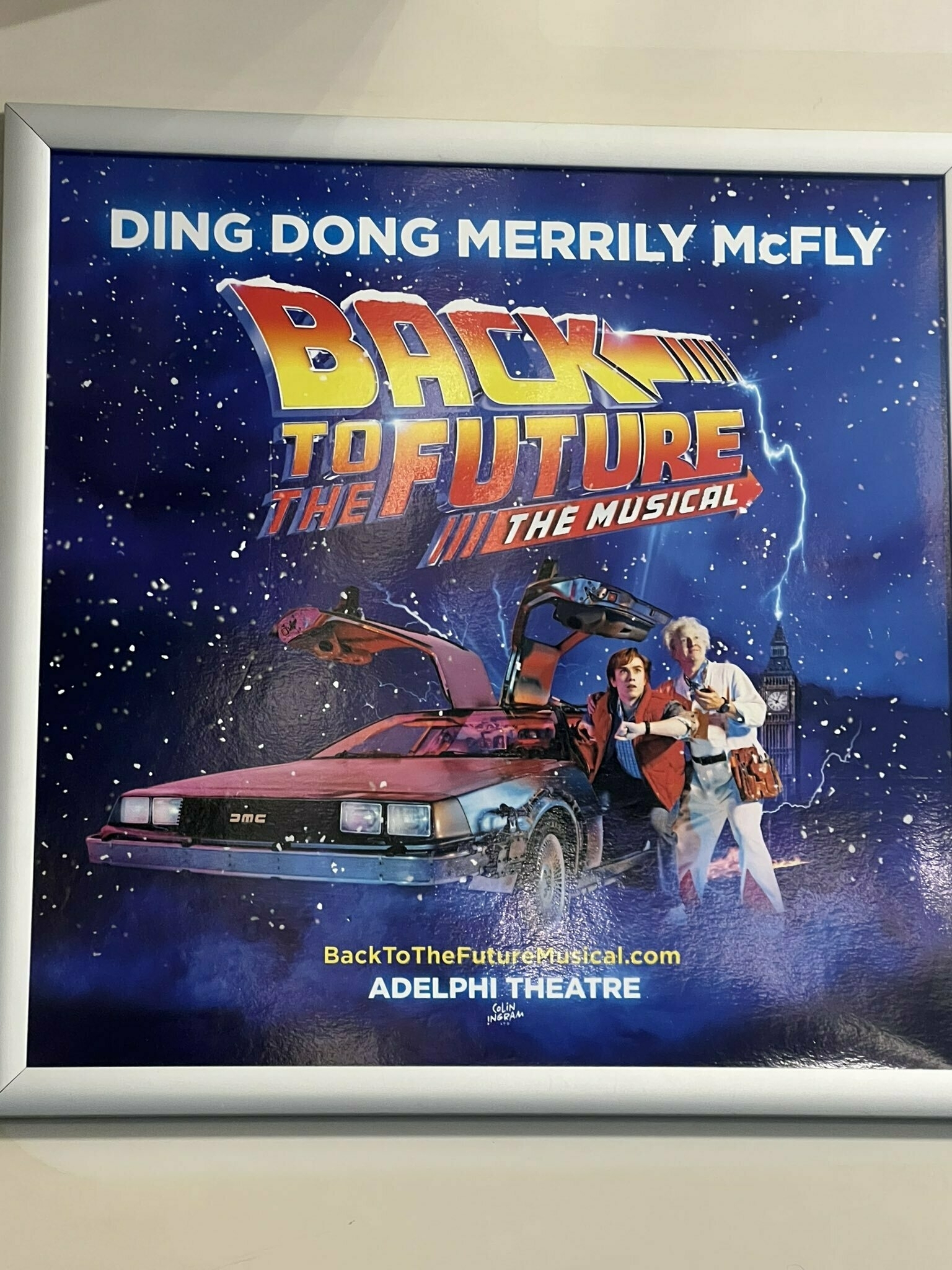 A promotional poster for Back to the Future: The Musical with the slogan Sing Song Merrily McFly. Image pinched from X