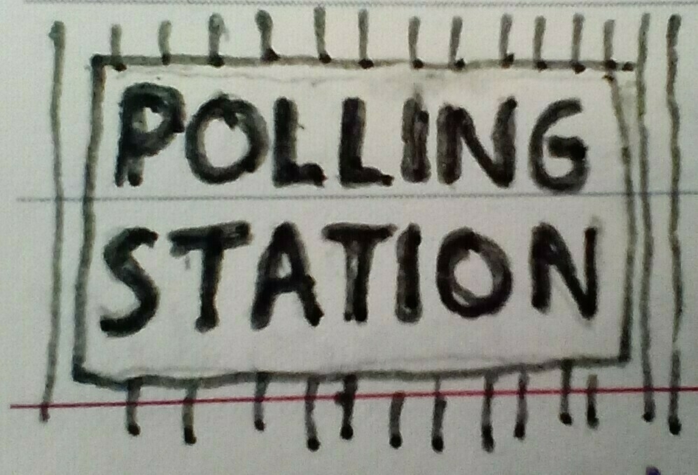 polling station diary doodle