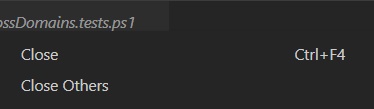 The Close Others option in VS Code