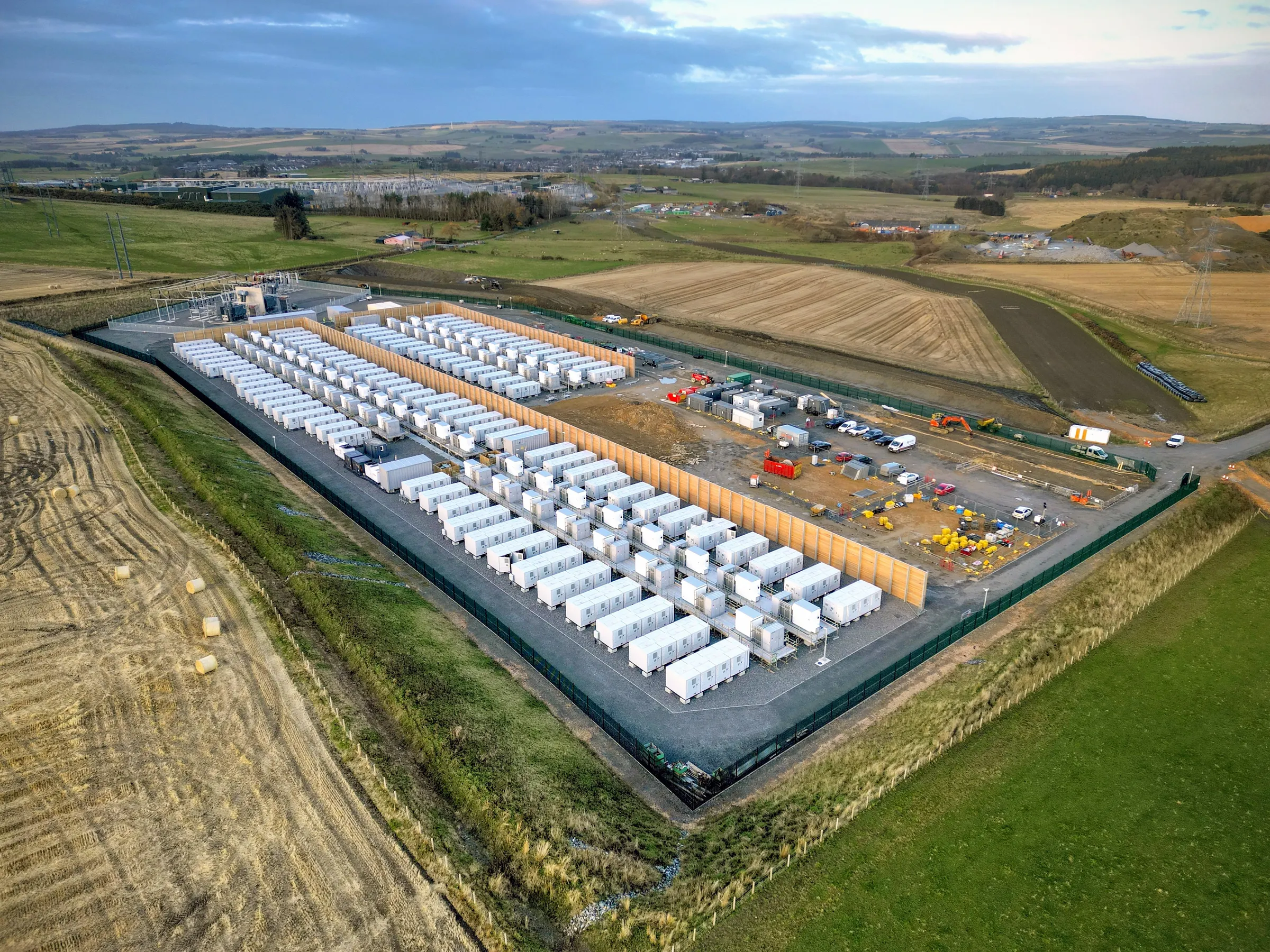 The Blackhillock grid-scale battery, located between Inverness and Aberdeen in Scotland