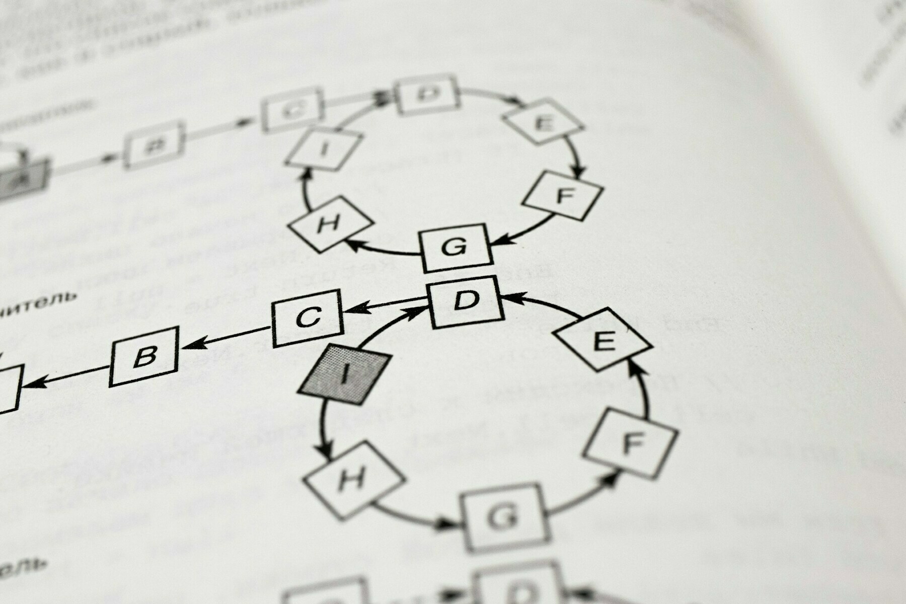 A photo of a diagram in a book showing an algorithm