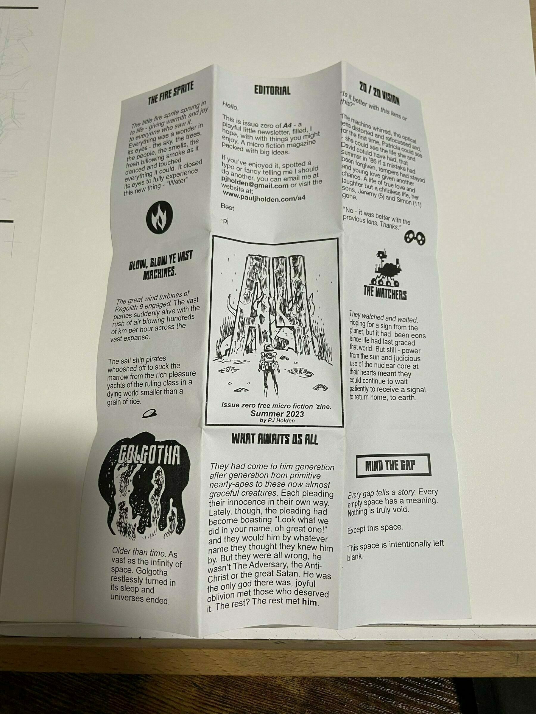 A4 zine folding guide