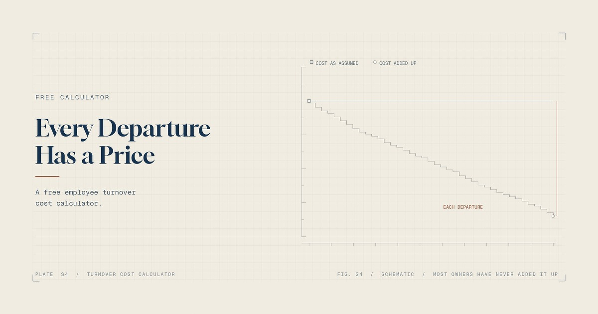 Every Departure Has a Price. A free employee turnover cost calculator.
