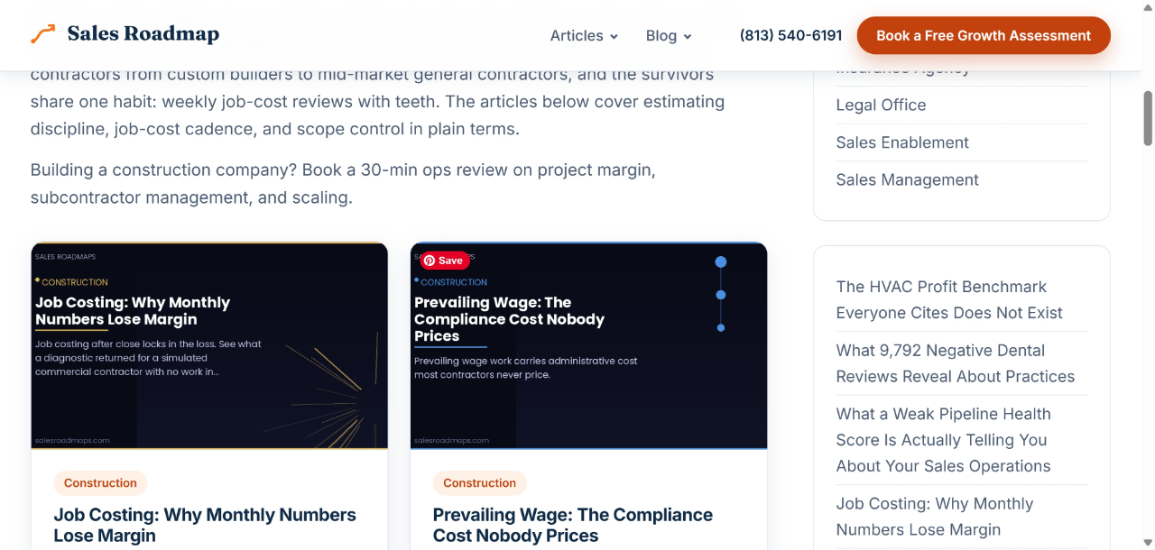 Construction - Sales Roadmap