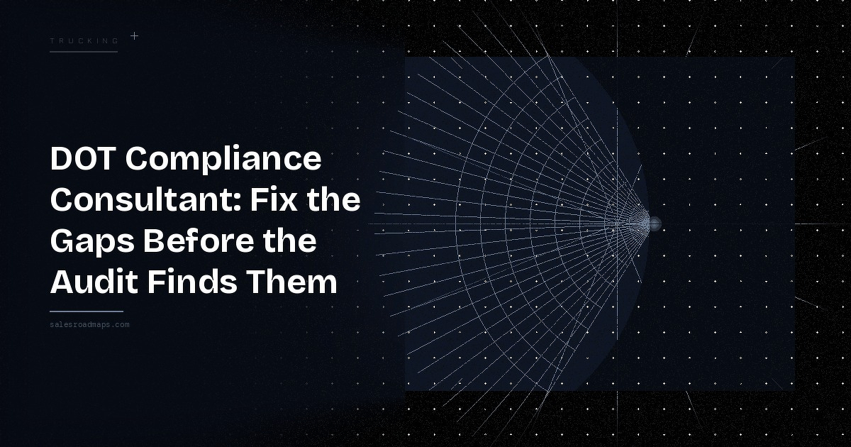 DOT Compliance Consultant | Fix the Gaps Before the Audit…