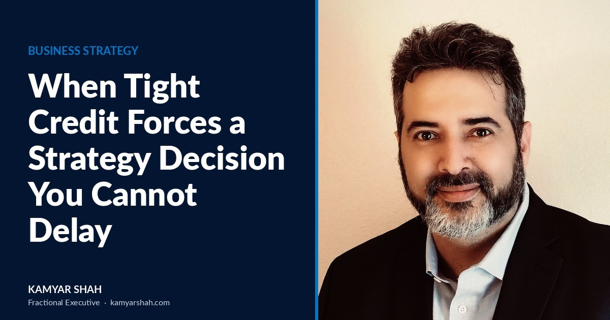 When tight credit forces a strategy decision, Fractional COO answer