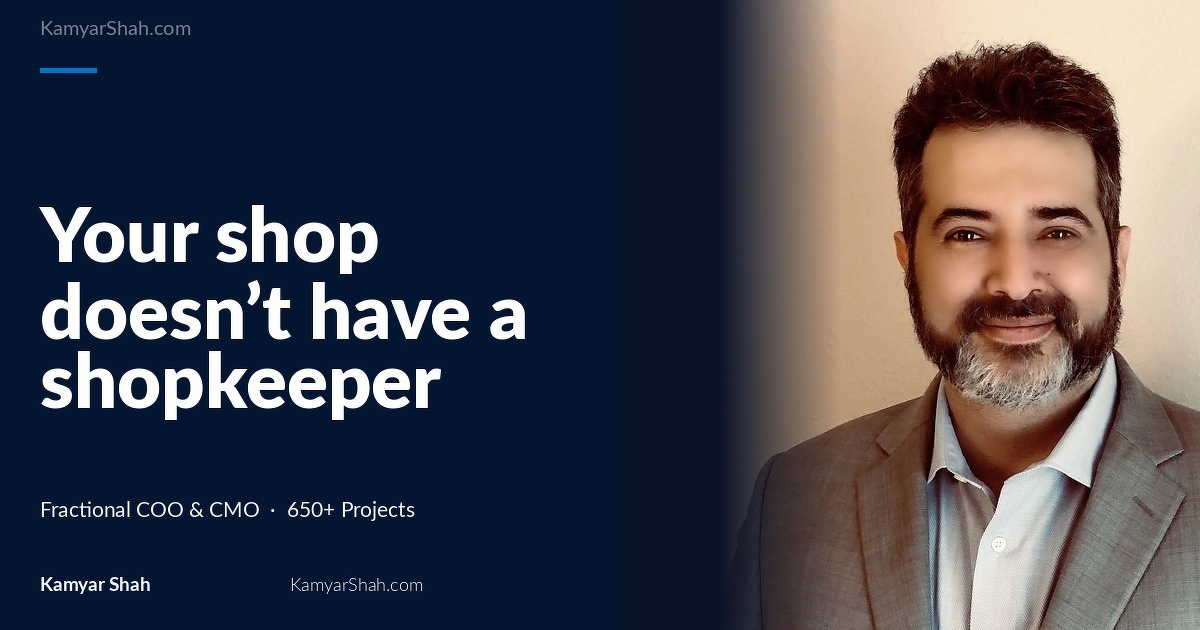 The cost of running a business without a shopkeeper, Fractional COO answer