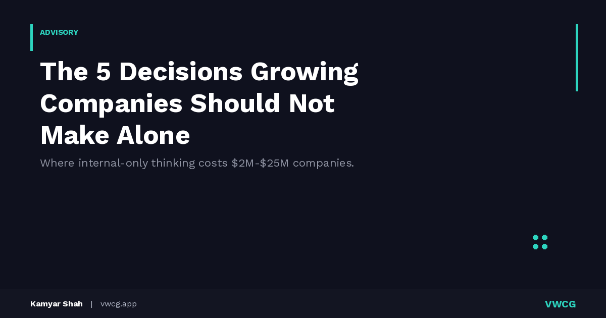 The decisions that derail growth aren't always the obvious ones. Most founders get the big bets right. The ones that cost the