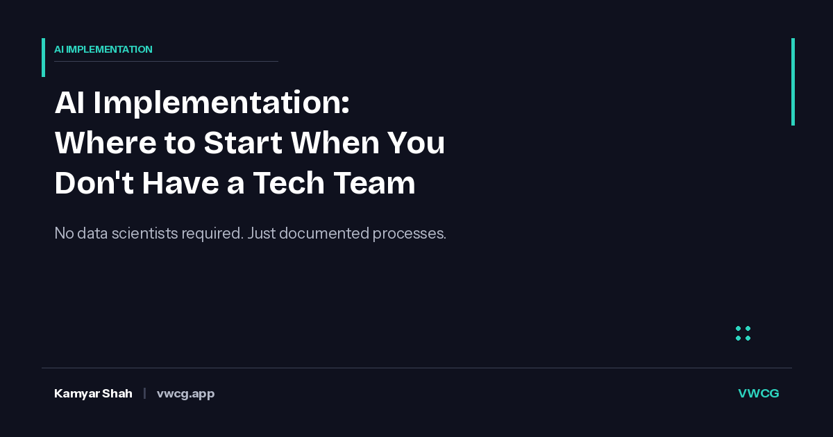 No data scientists required. Here's how SMBs without technical teams are deploying practical AI in operations, reporting, sal