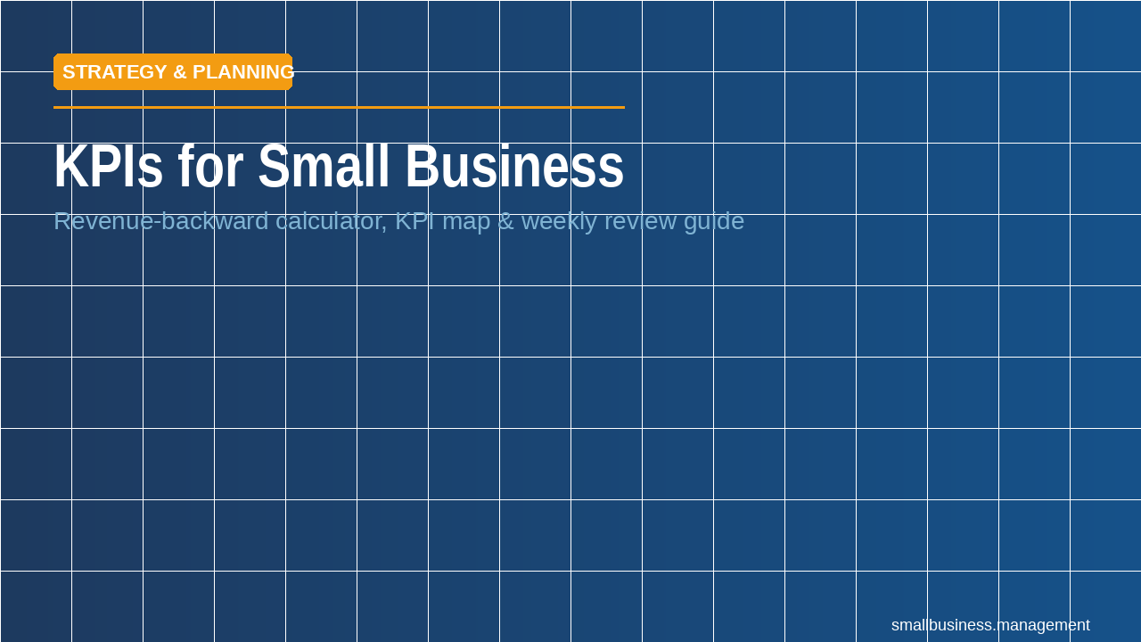 Most small businesses track too many metrics and act on none. 5 KPIs predict every bad month before it arrives — the ones tha