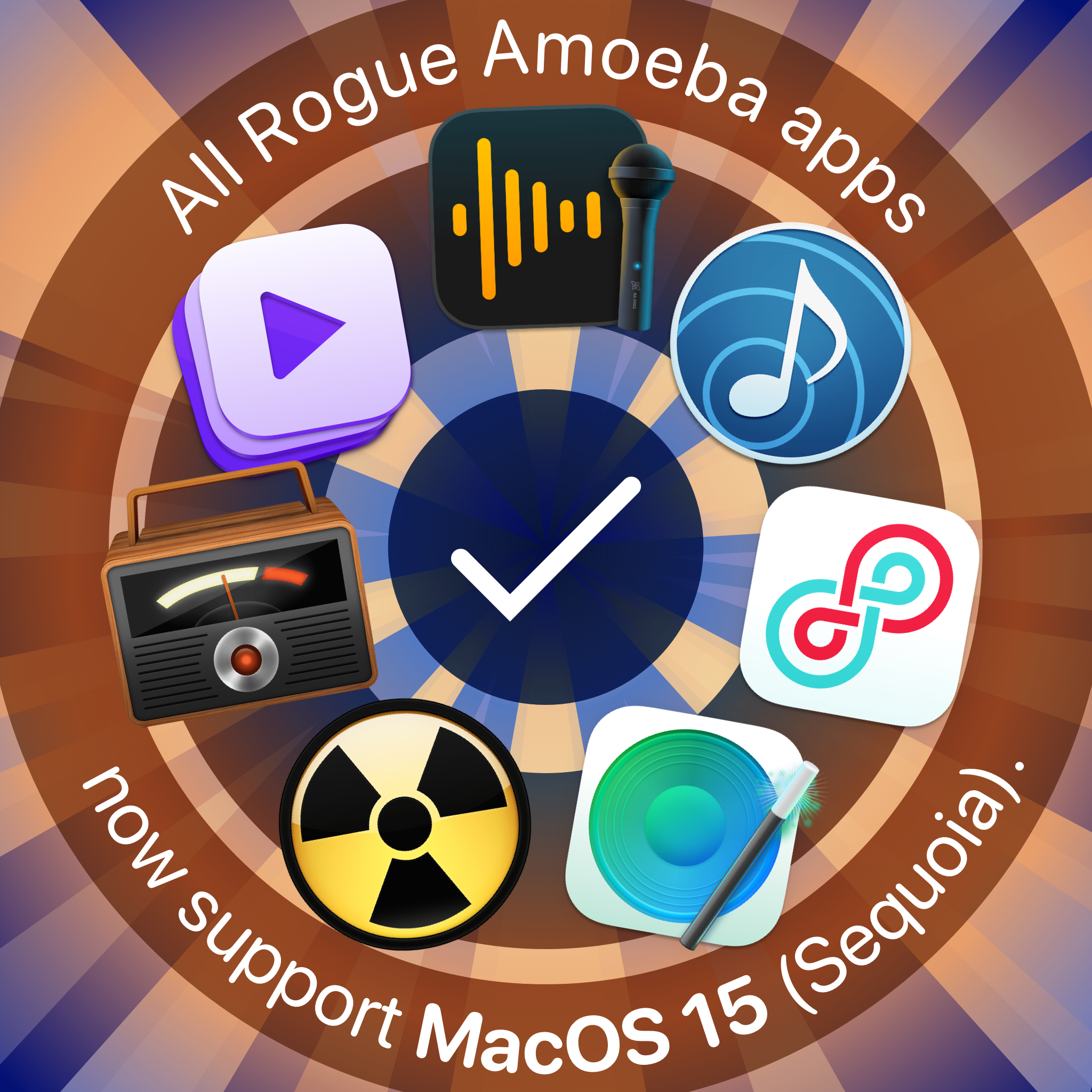 All Rogue Amoeba apps support MacOS 15 (Sequoia)