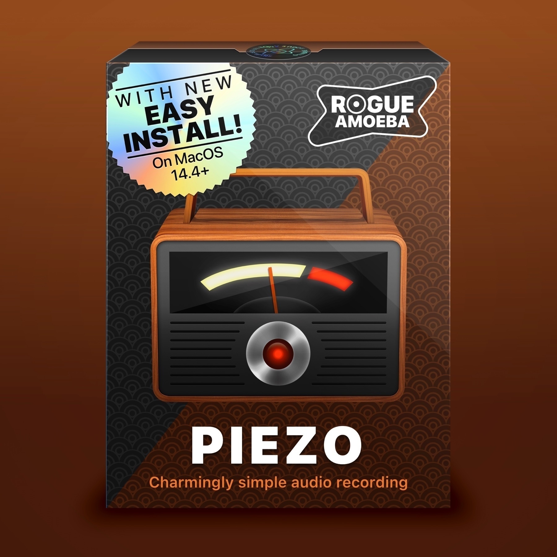 A rendered product box for Piezo