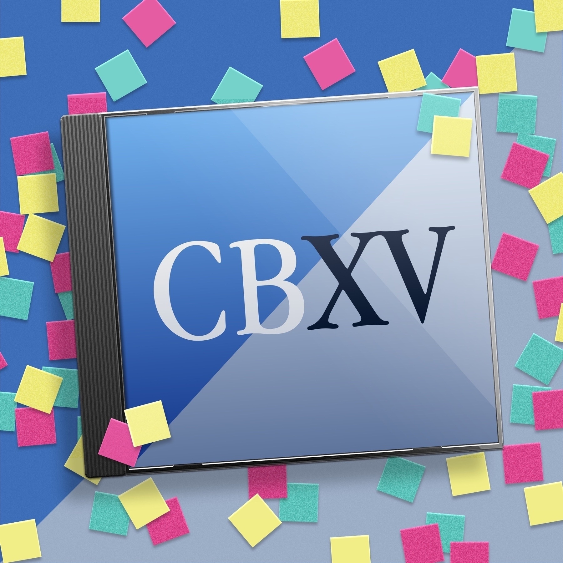 A decorative CD case with the text “CBXV” on it.