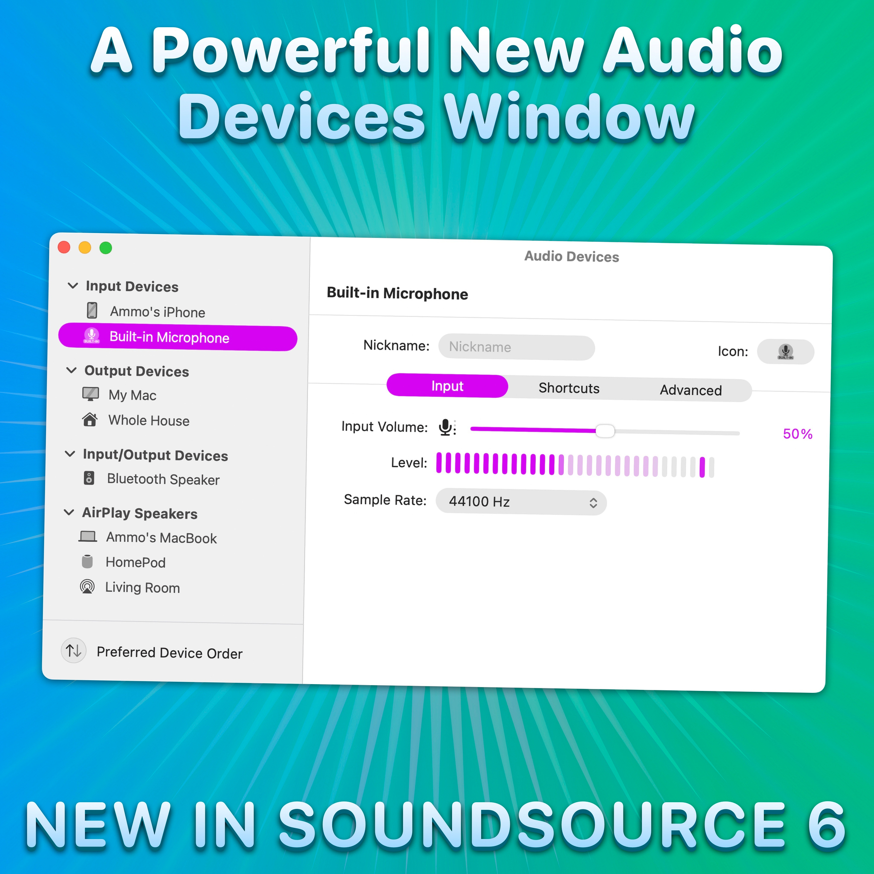 SoundSource 6’s powerful new Audio Devices window