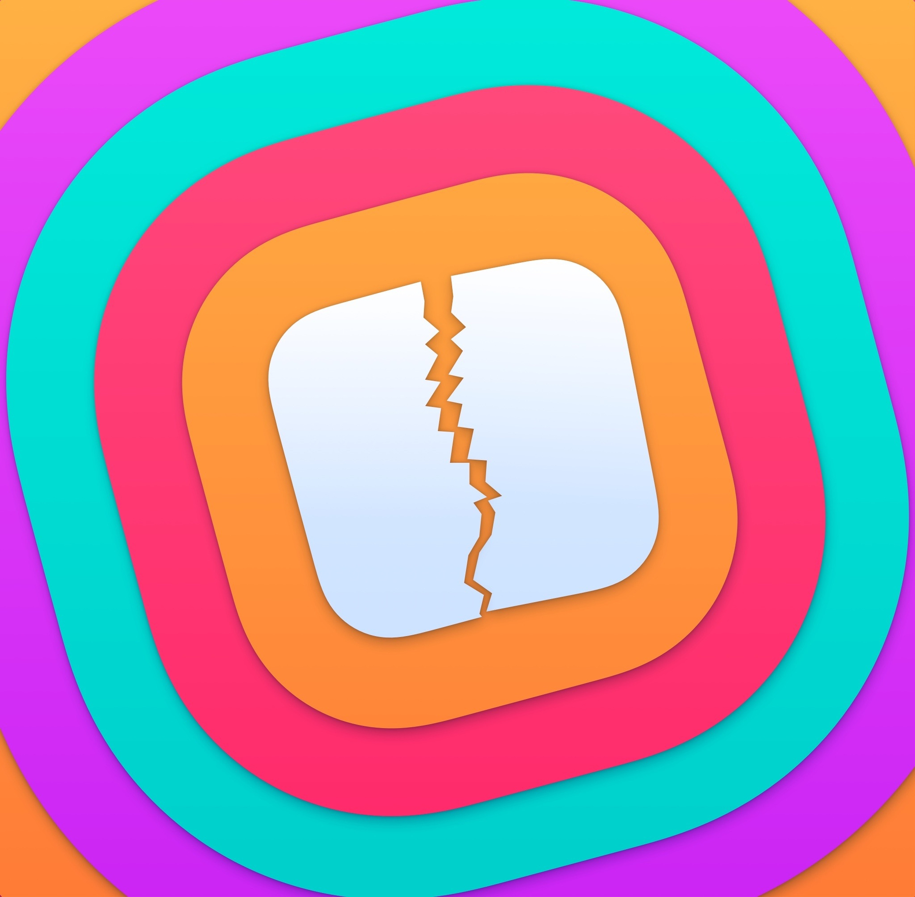 A stylized broken squircle icon