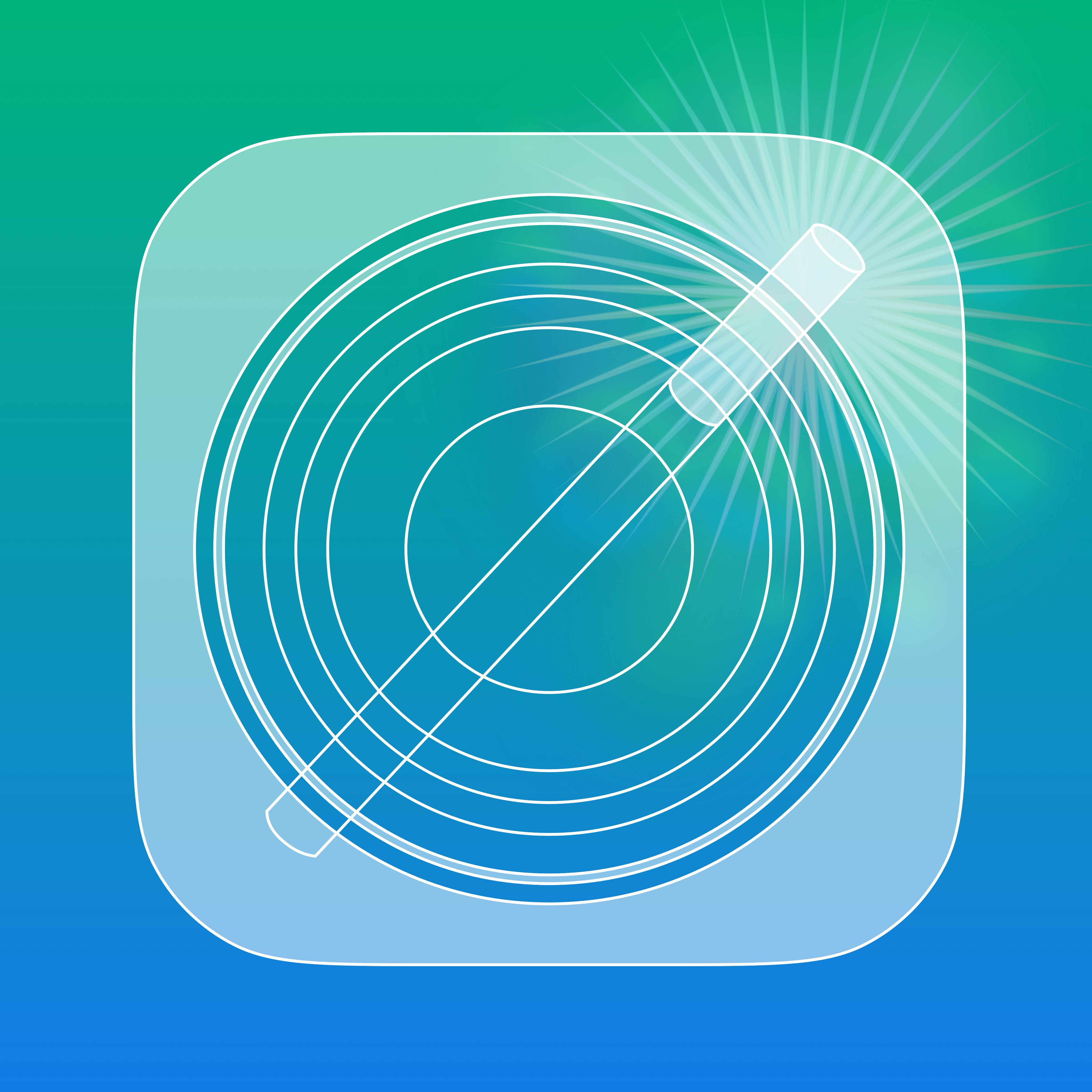 A blueprint style rendering of SoundSource 6’s app icon