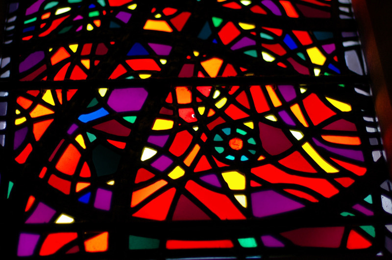 Stained glass from the National Cathedral entitled, “Color and Light”