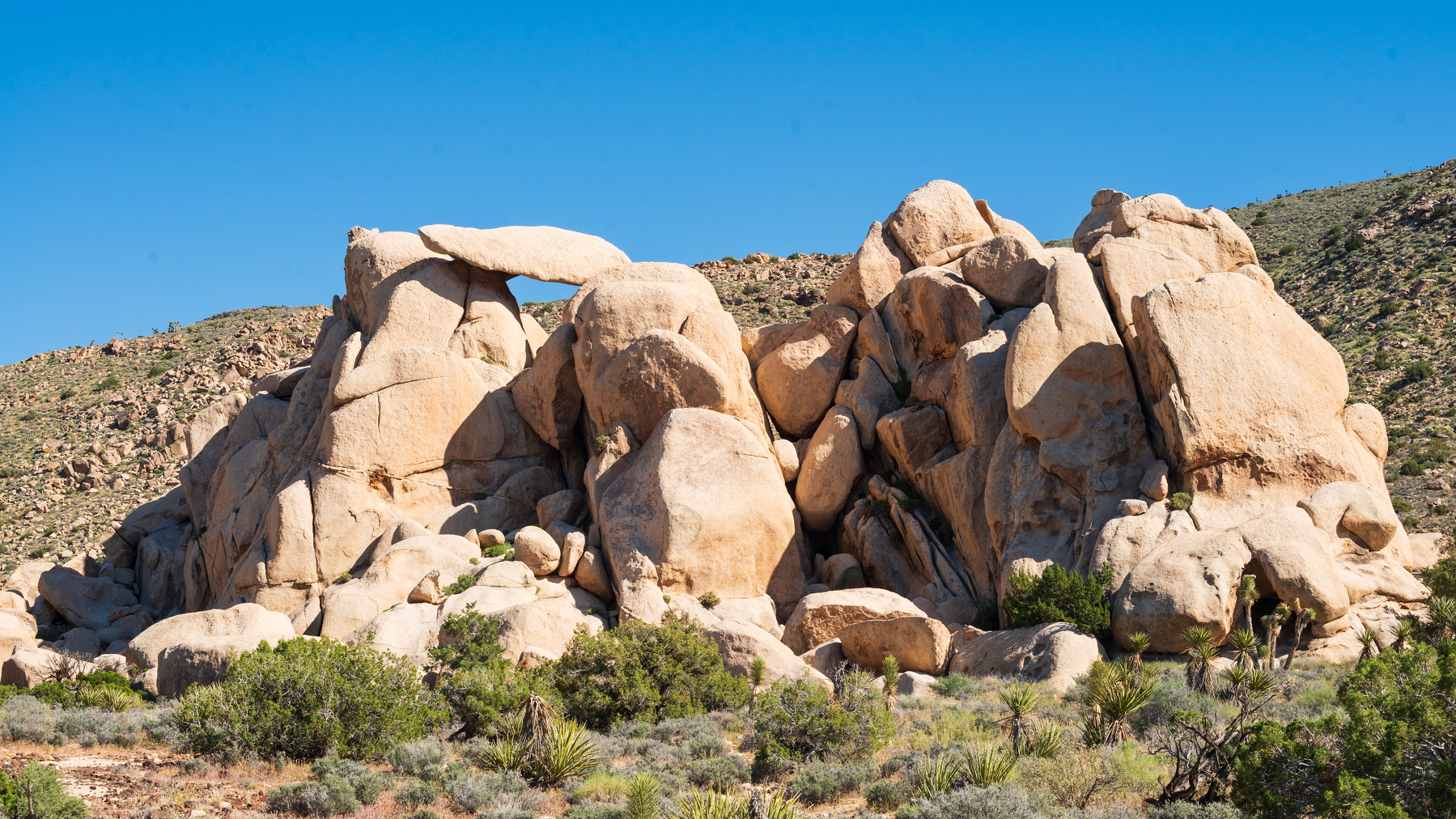 gigantic boulder formations in Joshua Tree National Park