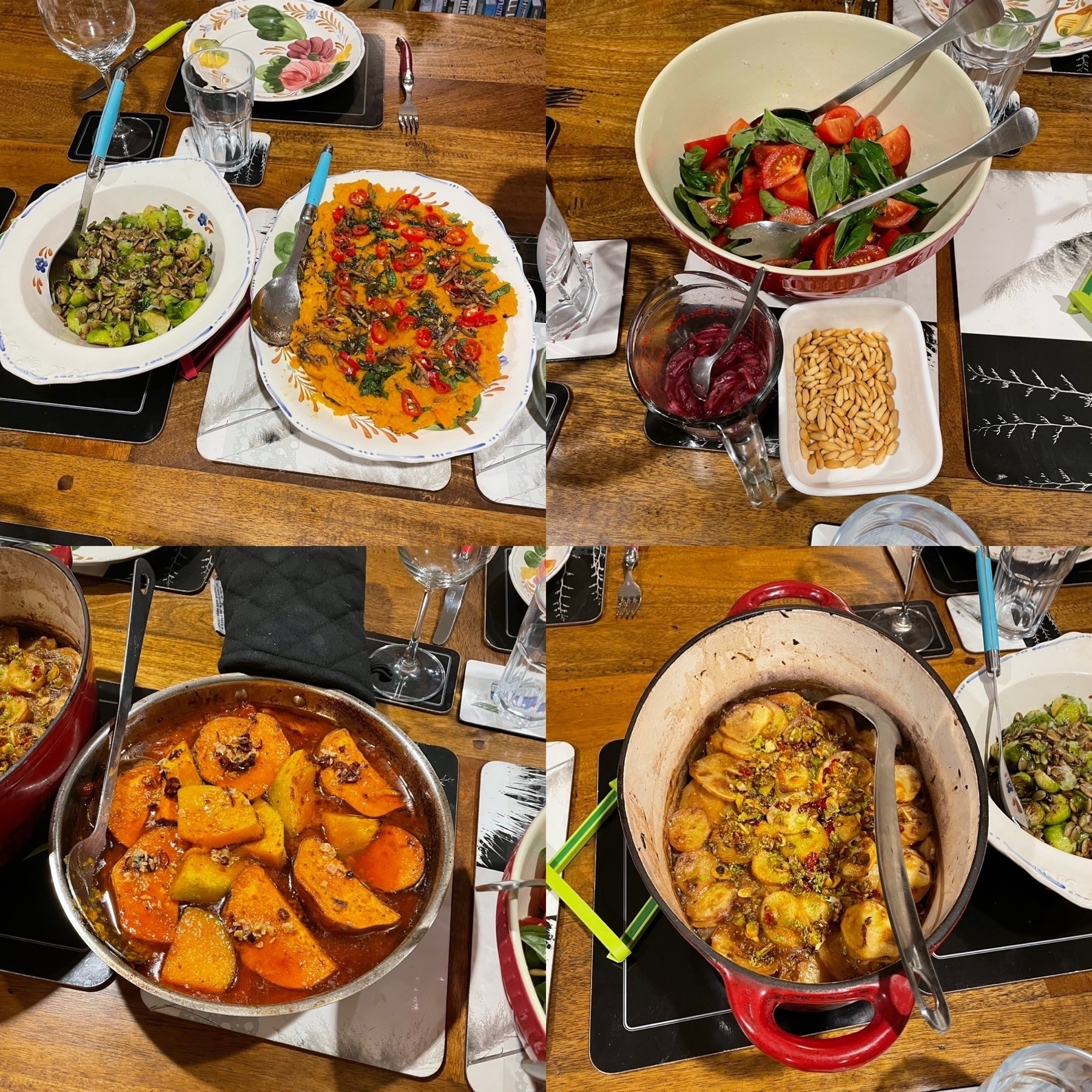 Collage of Ottolenghi dishes