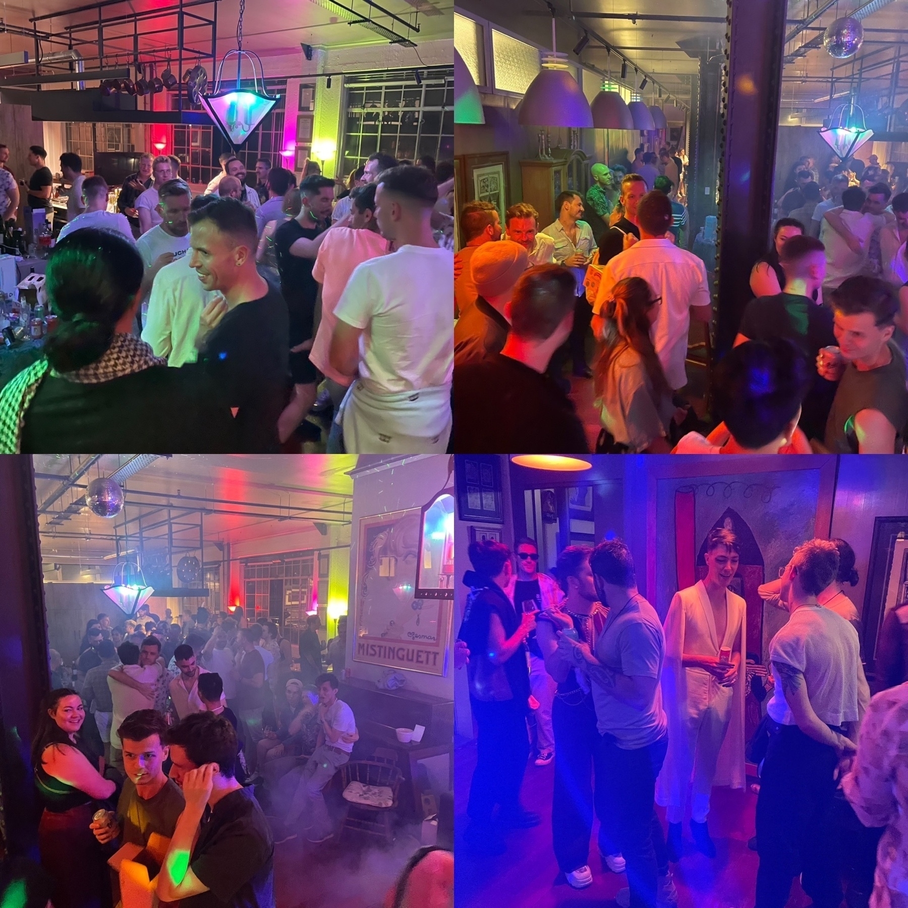 collage of various house party pictures 